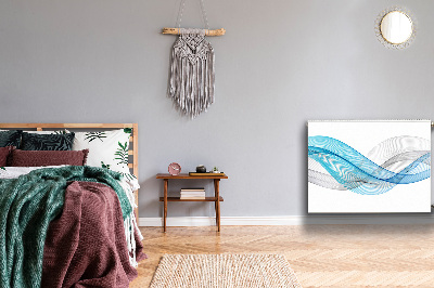 Capa magnética para radiador Listras azuis e cinzas