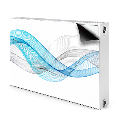 Capa magnética para radiador Listras azuis e cinzas