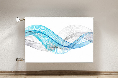 Capa magnética para radiador Listras azuis e cinzas