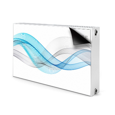 Capa magnética para radiador Listras azuis e cinzas