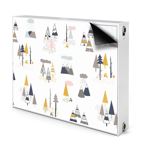 Cobertura magnética para radiador Árvores desenhadas