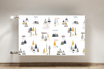 Cobertura magnética para radiador Árvores desenhadas