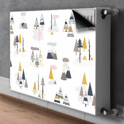 Cobertura magnética para radiador Árvores desenhadas