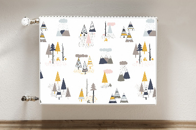 Cobertura magnética para radiador Árvores desenhadas