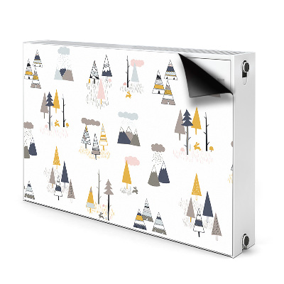 Cobertura magnética para radiador Árvores desenhadas