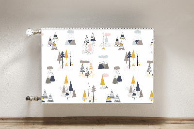 Cobertura magnética para radiador Árvores desenhadas