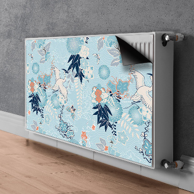 Cobertura magnética para radiador Garça e flores