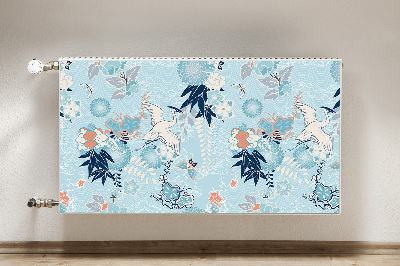 Cobertura magnética para radiador Garça e flores