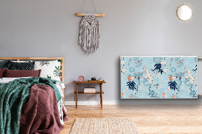 Cobertura magnética para radiador Garça e flores