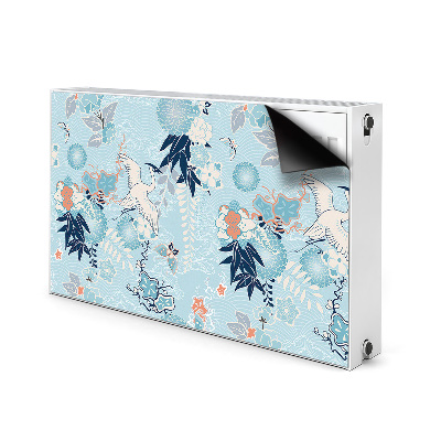 Cobertura magnética para radiador Garça e flores