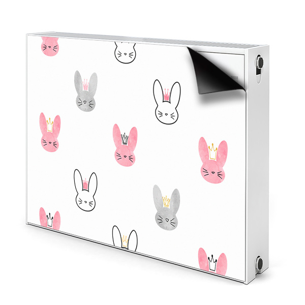 Capa magnética para radiador Coelhos em coroas