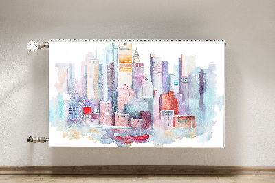 Capa magnética para radiador Uma cidade à beira da água