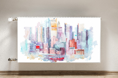 Capa magnética para radiador Uma cidade à beira da água