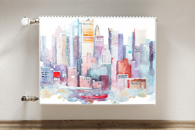 Capa magnética para radiador Uma cidade à beira da água