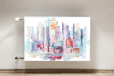 Capa magnética para radiador Uma cidade à beira da água