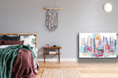 Capa magnética para radiador Uma cidade à beira da água