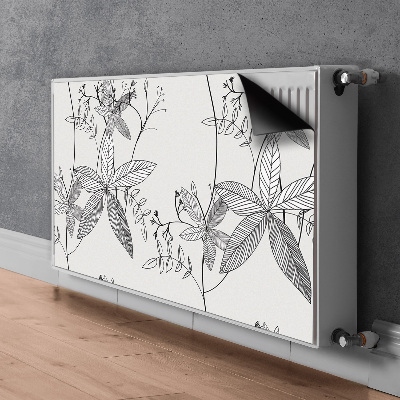 Cobertura magnética para radiador Rabisco de flores