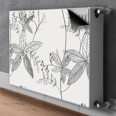 Cobertura magnética para radiador Rabisco de flores