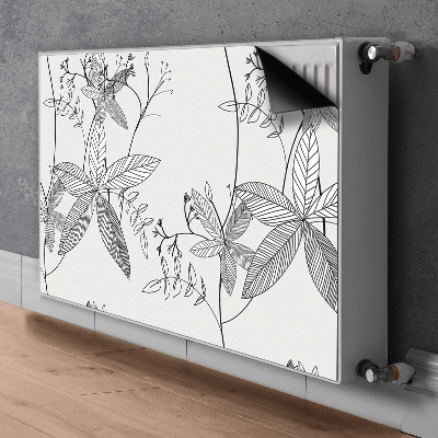 Cobertura magnética para radiador Rabisco de flores