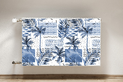 Capa magnética para radiador Palmeira azul