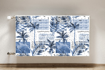 Capa magnética para radiador Palmeira azul