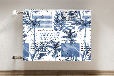 Capa magnética para radiador Palmeira azul