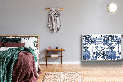 Capa magnética para radiador Palmeira azul