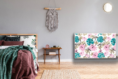 Cobertura magnética para radiador Flamingos pintados