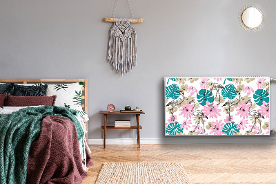 Cobertura magnética para radiador Flamingos pintados