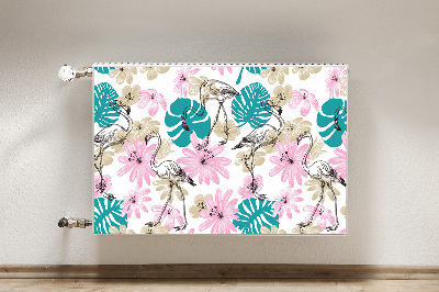 Cobertura magnética para radiador Flamingos pintados