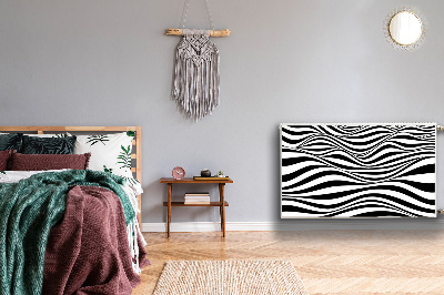 Cobertura magnética para radiador Ondas pretas e brancas