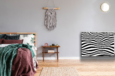 Cobertura magnética para radiador Ondas pretas e brancas