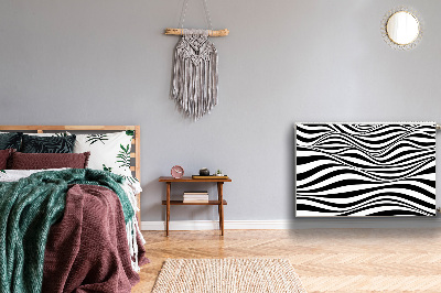 Cobertura magnética para radiador Ondas pretas e brancas