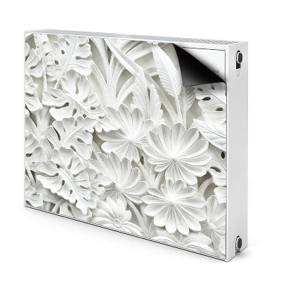 Capa magnética para radiador Folhas de mármore