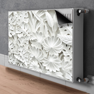 Capa magnética para radiador Folhas de mármore