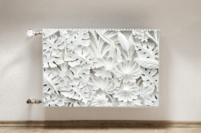 Capa magnética para radiador Folhas de mármore