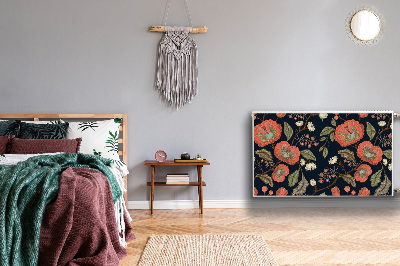 Capa magnética para radiador Flores retrô