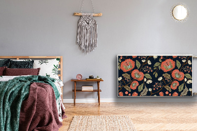 Capa magnética para radiador Flores retrô