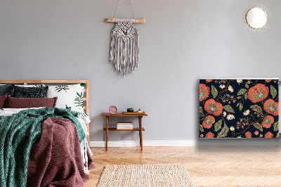 Capa magnética para radiador Flores retrô