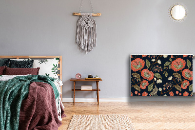 Capa magnética para radiador Flores retrô