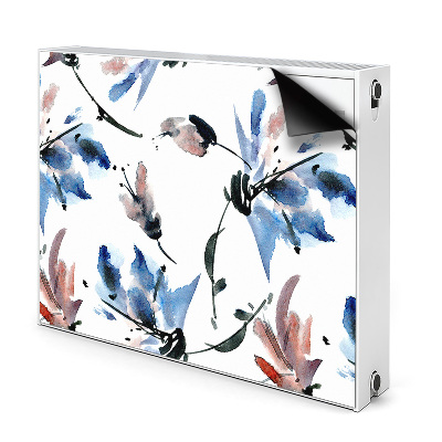 Capa magnética para radiador Flores em aquarela