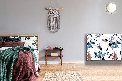 Capa magnética para radiador Flores em aquarela