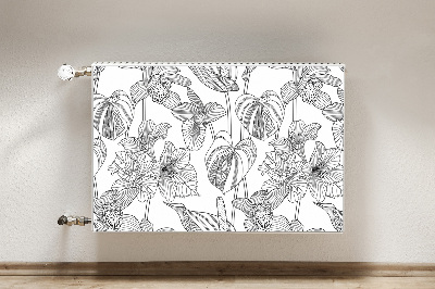 Cobertura magnética para radiador Contornos de flores