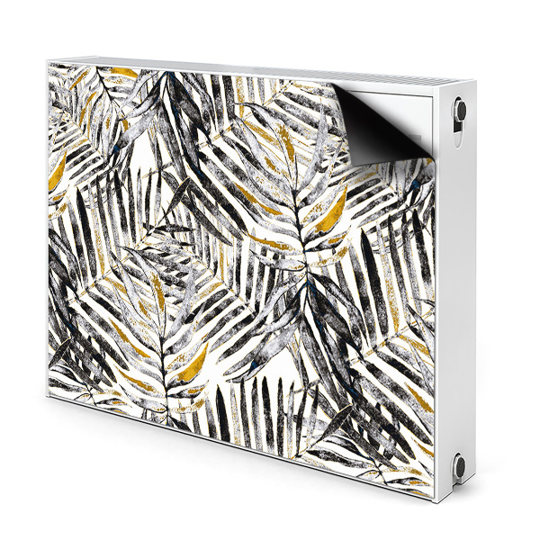 Capa magnética para radiador Folhas pretas