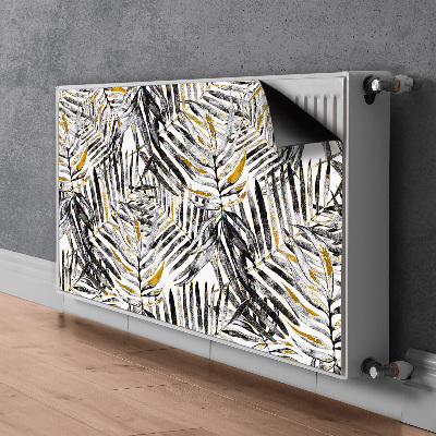 Capa magnética para radiador Folhas pretas