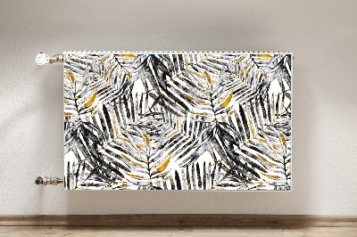 Capa magnética para radiador Folhas pretas