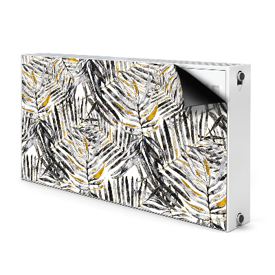 Capa magnética para radiador Folhas pretas