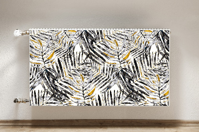 Capa magnética para radiador Folhas pretas