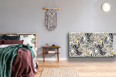 Capa magnética para radiador Folhas pretas