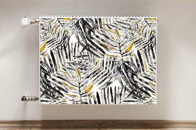 Capa magnética para radiador Folhas pretas